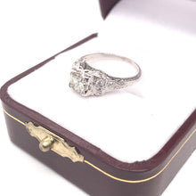 EDWARDIAN 0.74 CARAT DIAMOND AND PLATINUM FILIGREE RING