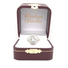 ANTIQUE AQUAMARINE FILIGREE RING