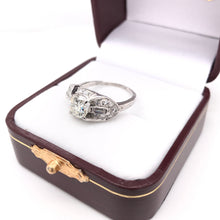 ART DECO 0.97 CARAT DIAMOND PLATINUM RING