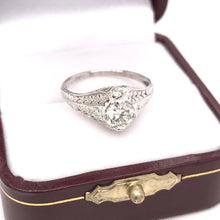EDWARDIAN 0.71 CARAT DIAMOND AND PLATINUM SOLITAIRE RING