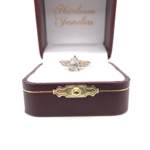 0.95 CARAT PEAR CUT DIAMOND SOLITAIRE STYLE RING