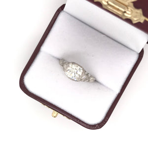 ANTIQUE EDWARDIAN 1.84 CARAT OLD MINE CUT DIAMOND RING