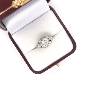ANTIQUE ART DECO (1937) 0.80 CARAT DIAMOND RING