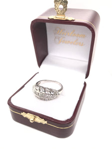 MID CENTURY MULTI CUT DIAMOND AND PLATINUM RING