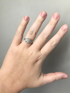 VINTAGE MID CENTURY ERA 1.59 CARAT DIAMOND PLATINUM RING