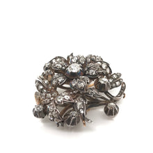 ANTIQUE GEORGIAN FLORAL BROOCH FEATURING 3 CARATS DTW OF ANTIQUE DIAMONDS