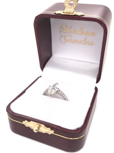 ANTIQUE 1.33 CARAT MARQUISE CUT DIAMOND RING