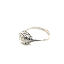 ANTIQUE ART DECO 0.20 CARAT DIAMOND PLATINUM FILIGREE RING