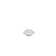 VINTAGE MID CENTURY ERA 1.59 CARAT DIAMOND PLATINUM RING