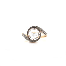 ANTIQUE FRENCH ORIGIN ART NOUVEAU ROSE CUT DIAMOND RING