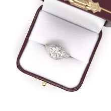 VINTAGE MID CENTURY ERA 1.59 CARAT DIAMOND PLATINUM RING