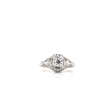 ANTIQUE ART DECO FILIGREE SOLITAIRE STYLE DIAMOND RING