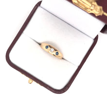 PETITE VICTORIAN 0.04 DTW DIAMOND AND SAPPHIRE RING