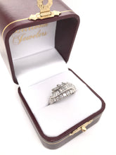 MID CENTURY MULTI CUT DIAMOND AND PLATINUM RING