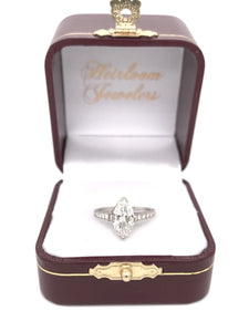 ANTIQUE 1.33 CARAT MARQUISE CUT DIAMOND RING