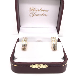 VINTAGE BAGUETTE DIAMOND EARRINGS