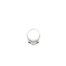 CONTEMPORARY STYLE 1.42 CARAT DIAMOND AND SAPPHIRE TRINITY RING