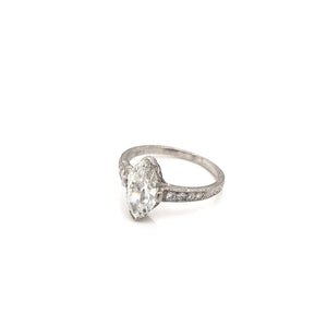 ANTIQUE 1.33 CARAT MARQUISE CUT DIAMOND RING