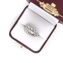 MID CENTURY MULTI CUT DIAMOND AND PLATINUM RING