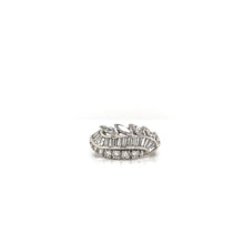 MID CENTURY MULTI CUT DIAMOND AND PLATINUM RING
