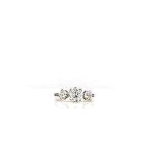 ANTIQUE EDWARDIAN TWO GOLD TONE DIAMOND TRINITY RING