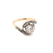 ANTIQUE FRENCH ORIGIN ART NOUVEAU ROSE CUT DIAMOND RING
