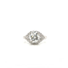 VINTAGE MID CENTURY ERA 1.59 CARAT DIAMOND PLATINUM RING