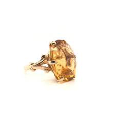 VINTAGE RETRO CITRINE COCKTAIL RING