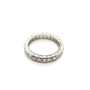 ANTIQUE STYLE FRENCH CUT DIAMOND ETERNITY BAND