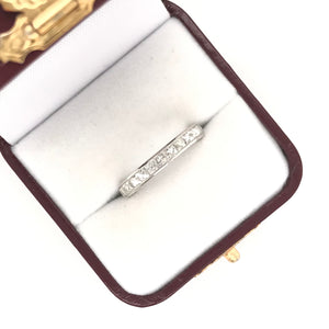 ANTIQUE STYLE FRENCH CUT DIAMOND ETERNITY BAND