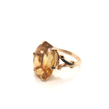 VINTAGE RETRO CITRINE COCKTAIL RING