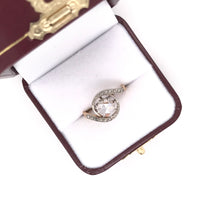 ANTIQUE FRENCH ORIGIN ART NOUVEAU ROSE CUT DIAMOND RING
