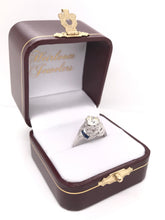 ANTIQUE ART DECO 1.50 CARAT DIAMOND AND SAPPHIRE PLATINUM FILIGREE RING