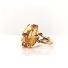 VINTAGE RETRO CITRINE COCKTAIL RING