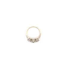ANTIQUE EDWARDIAN TWO GOLD TONE DIAMOND TRINITY RING