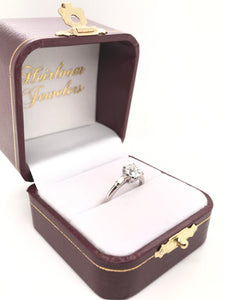 ANTIQUE ART DECO 0.91 CARAT OLD MINE CUT DIAMOND PLATINUM SOLITAIRE RING