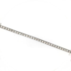 ANTIQUE ART DECO 3.5 CARAT DTW DIAMOND LINE BRACELET