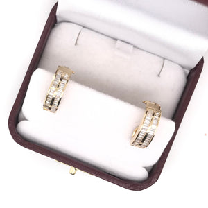 VINTAGE BAGUETTE DIAMOND EARRINGS