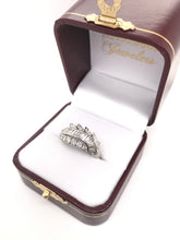 MID CENTURY MULTI CUT DIAMOND AND PLATINUM RING
