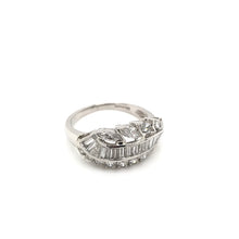 MID CENTURY MULTI CUT DIAMOND AND PLATINUM RING