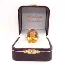 VINTAGE RETRO CITRINE COCKTAIL RING