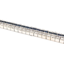 CONTEMPORARY DIAMOND AND FRENCH CUT SAPPHIRE BRACELET