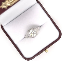 VINTAGE MID CENTURY ERA 1.59 CARAT DIAMOND PLATINUM RING