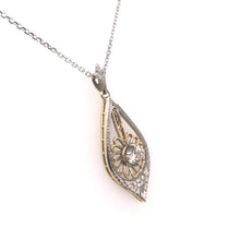ANTIQUE TWO TONED DIAMOND PENDANT