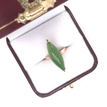 MID CENTURY JADE NAVETTE RING