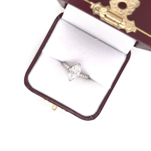 ANTIQUE 1.33 CARAT MARQUISE CUT DIAMOND RING