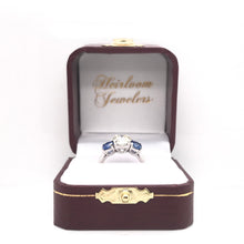 CONTEMPORARY STYLE 1.42 CARAT DIAMOND AND SAPPHIRE TRINITY RING
