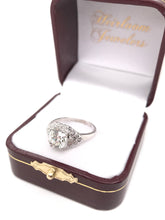 VINTAGE MID CENTURY ERA 1.59 CARAT DIAMOND PLATINUM RING