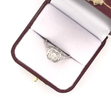 ANTIQUE ART DECO 0.20 CARAT DIAMOND PLATINUM FILIGREE RING