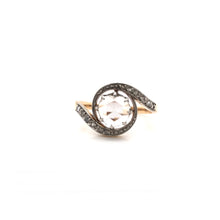 ANTIQUE FRENCH ORIGIN ART NOUVEAU ROSE CUT DIAMOND RING